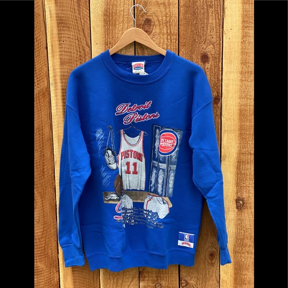 Vintage Nutmeg Detroit Pistons Locker Room Crew - Picture 1 of 4